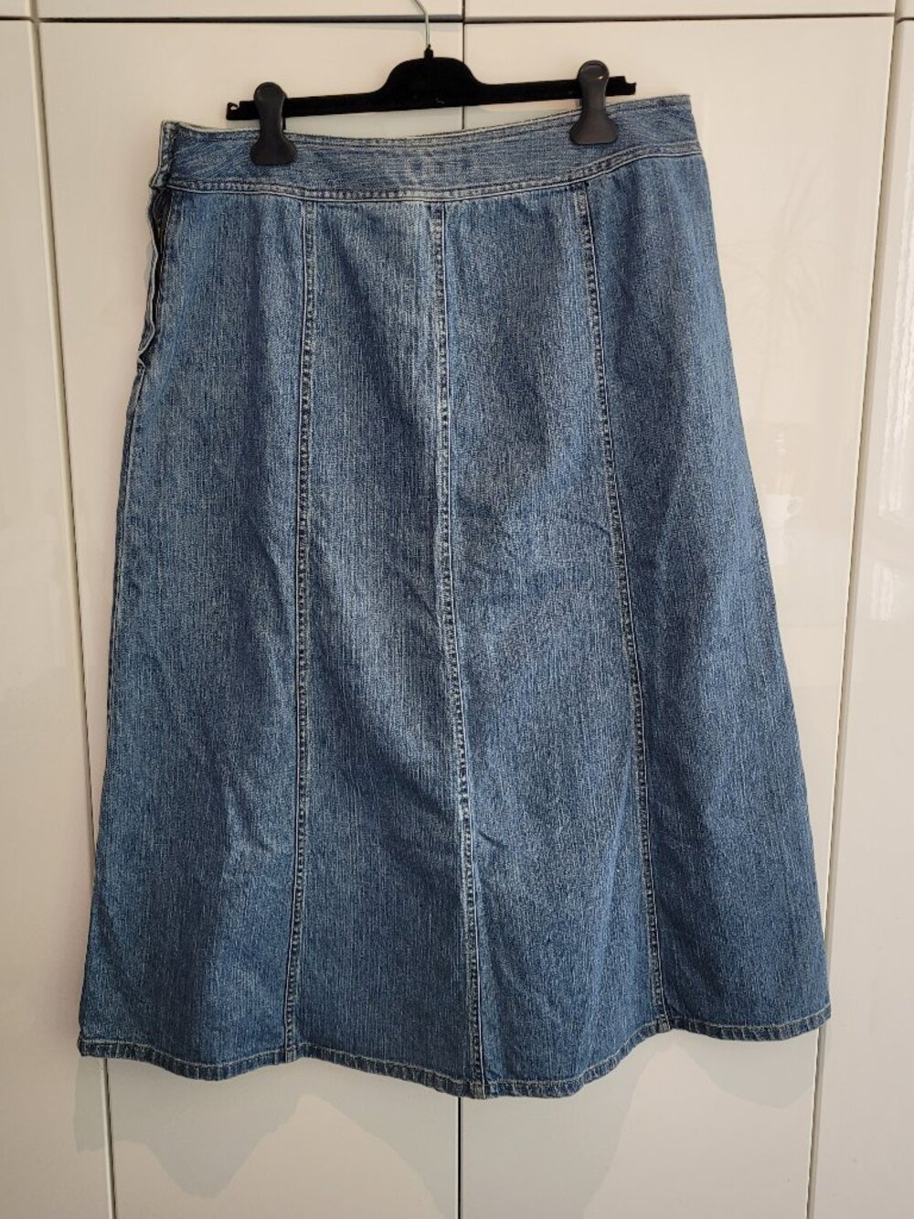 Vintage Liz Claiborne Y2K A-Line Cotton Denim Midi/Maxi Skirt Size 16 - Picture 8 of 8
